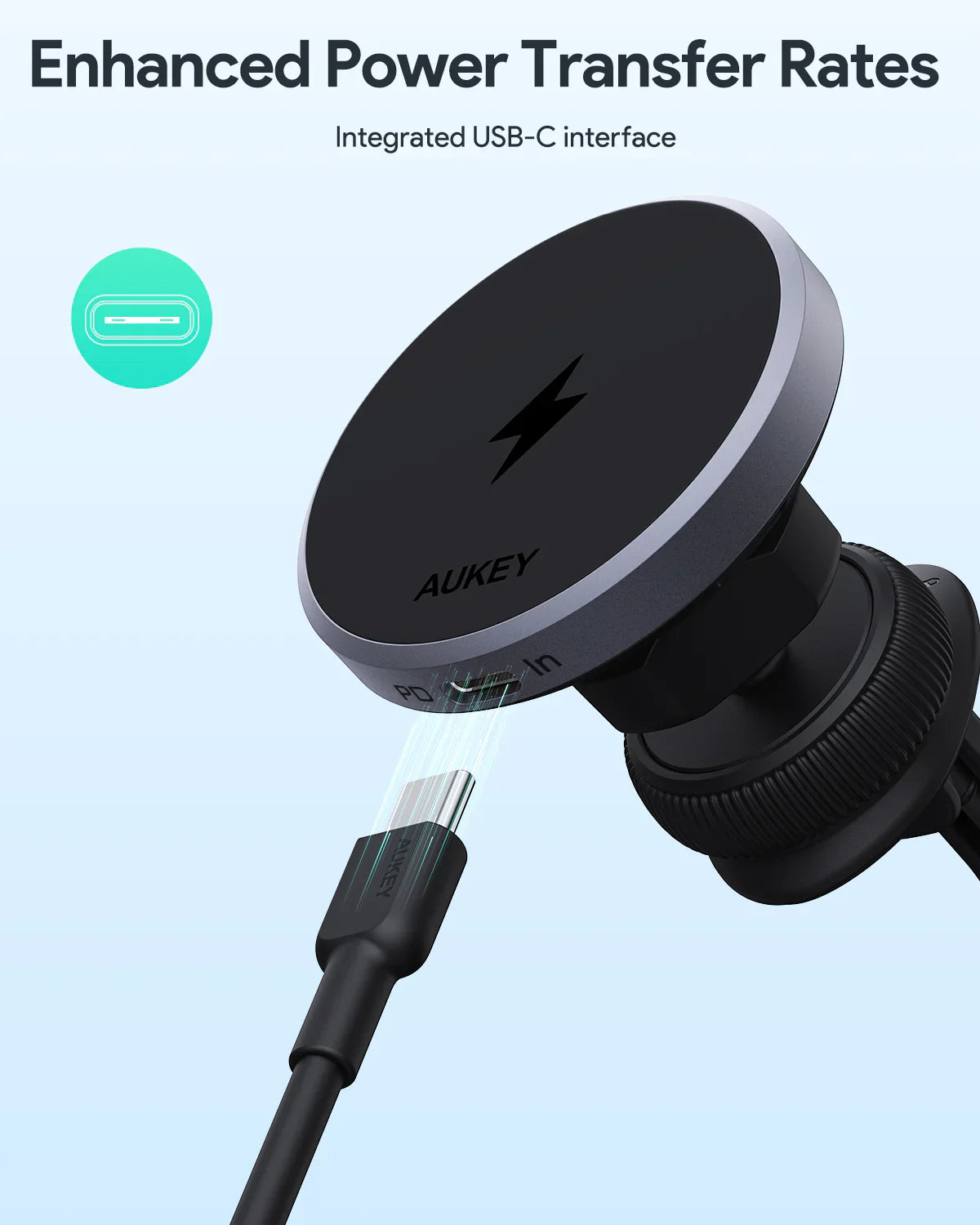 Aukey MagLink Dash Magnetic Fast Wireless Charging Phone Mount (HD-MC13) Tristar Online