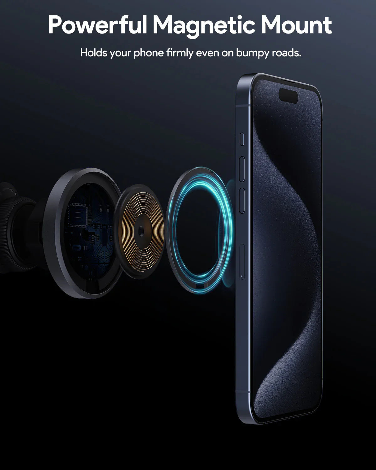 Aukey MagLink Dash Magnetic Fast Wireless Charging Phone Mount (HD-MC13) Tristar Online