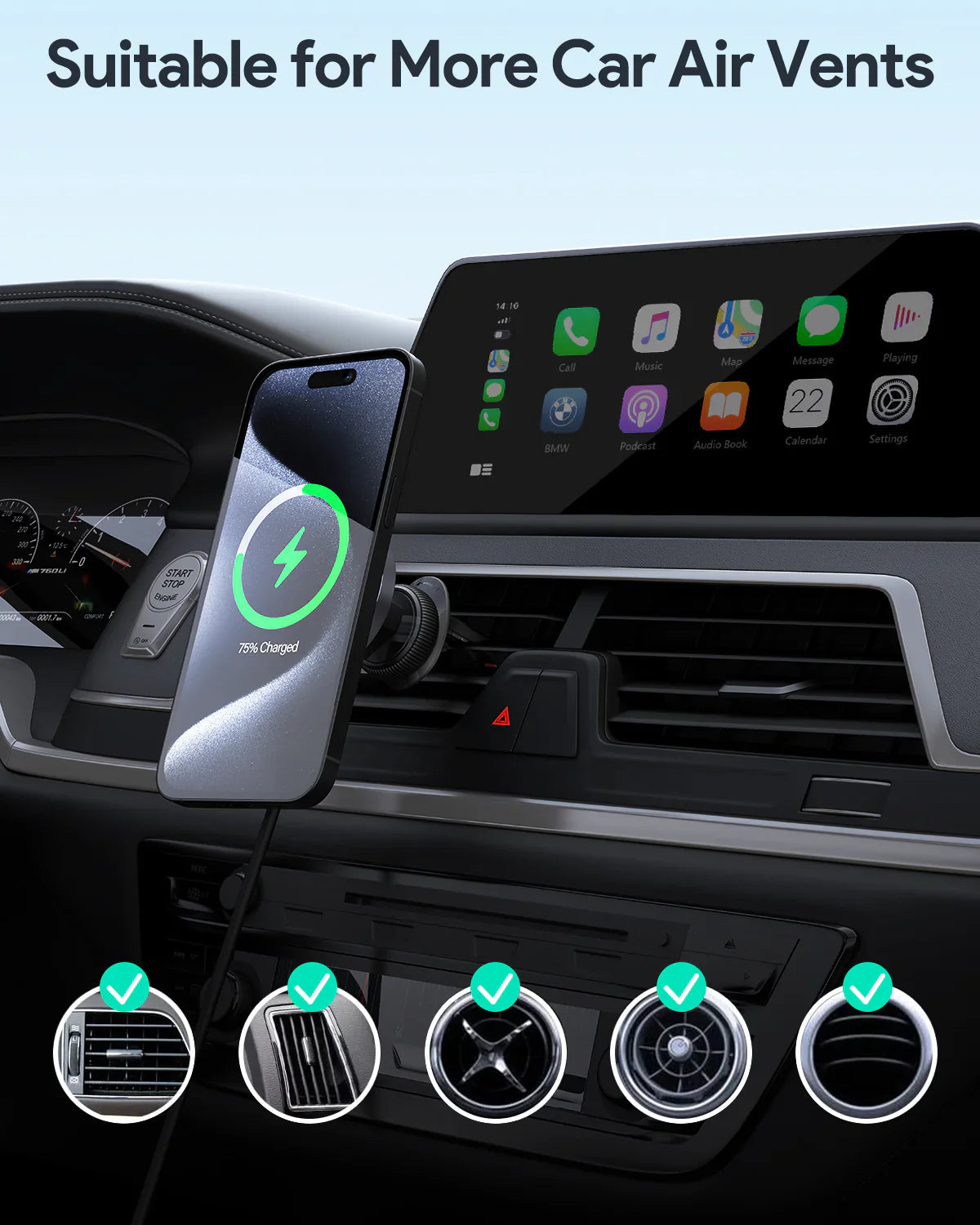 Aukey MagLink Dash Magnetic Fast Wireless Charging Phone Mount (HD-MC13) Tristar Online