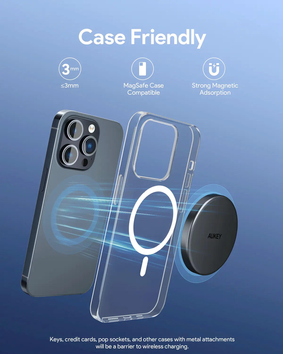 Aukey Magfusion Aura Qi2 Magnetic Fast Wireless Charger (LC-MC10) Tristar Online