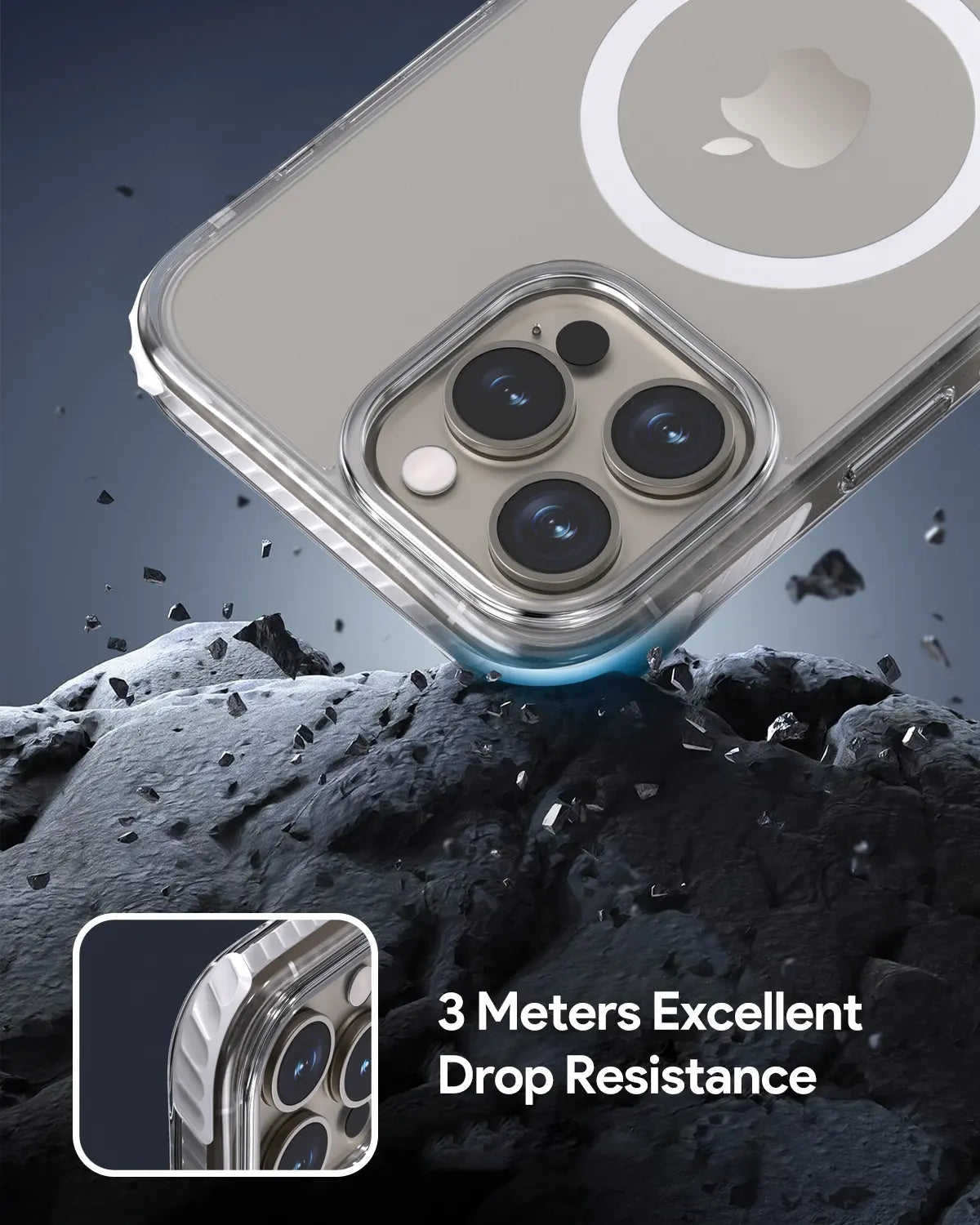 Aukey Urban Guard Magnetic Hard-Shell iPhone 15 Phone case - Transparent (TM11A) Tristar Online