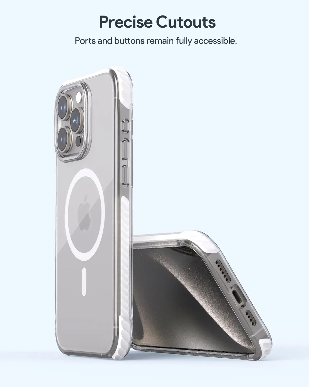 Aukey Urban Guard  Magnetic Hard-Shell iPhone 15 Pro Max Phone case - Transparent (TM11D) Tristar Online