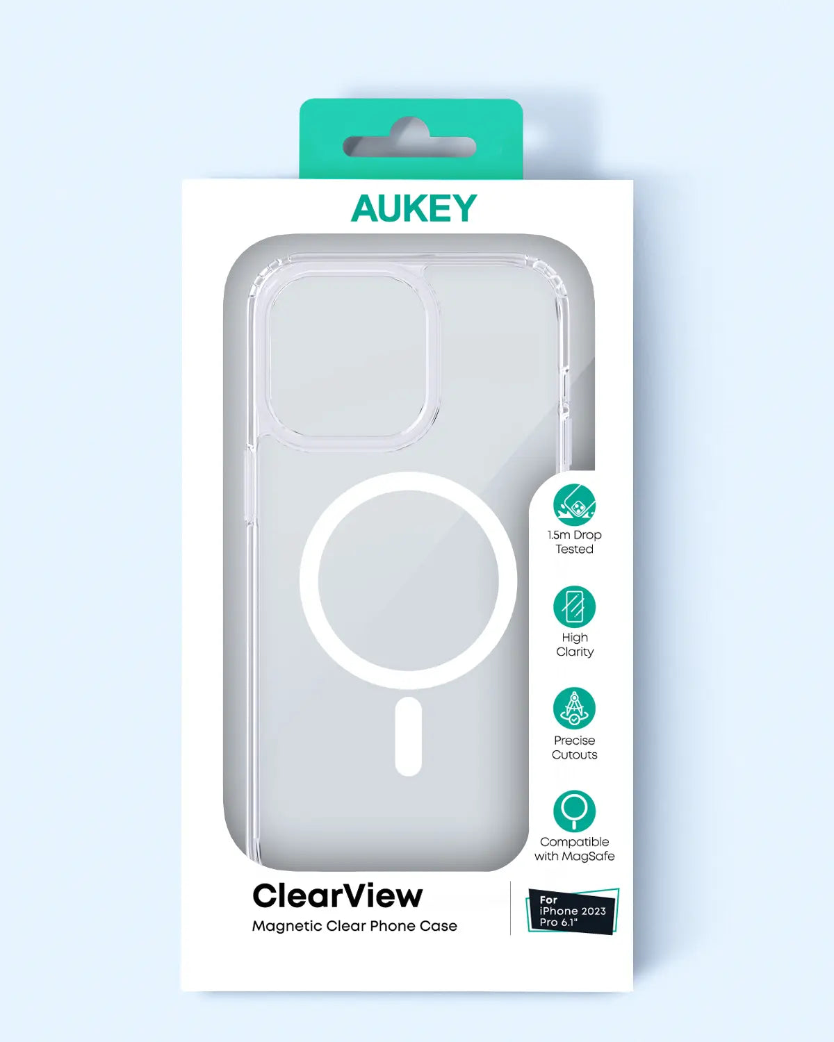 Aukey Clearview Magsafe iPhone 15 Pro Max Phone case - Transparent (TM10D) Tristar Online
