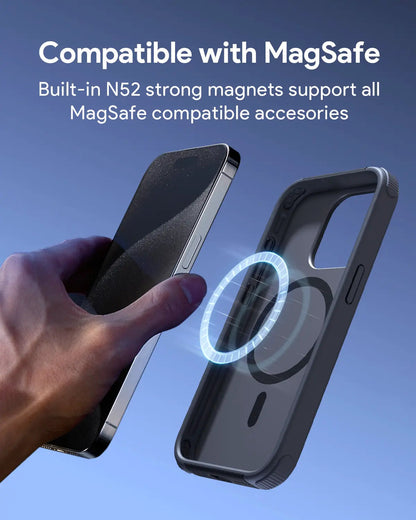 Aukey Urban Guard Elite Magnetic Hard-Shell iPhone 15 Pro Phone Case - Dark Gray (UG10C) Tristar Online