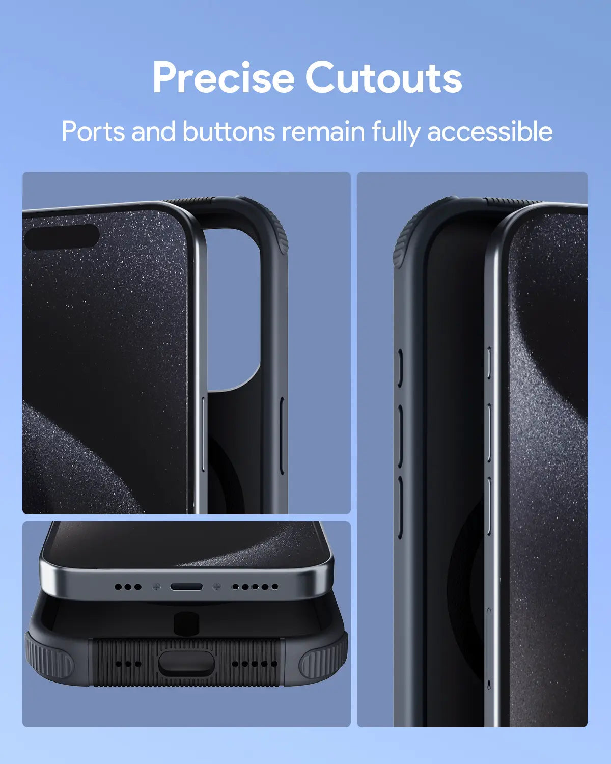 Aukey Urban Guard Elite Magnetic Hard-Shell iPhone 15 Pro Max Phone Case - Dark Gray (UG10D) Tristar Online