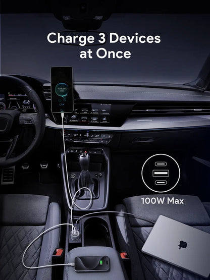 Aukey Pathfinder Mix 3 66W Fast Charging Car Charger (CC-P1) Tristar Online