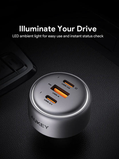 Aukey Pathfinder Mix 3 66W Fast Charging Car Charger (CC-P1) Tristar Online