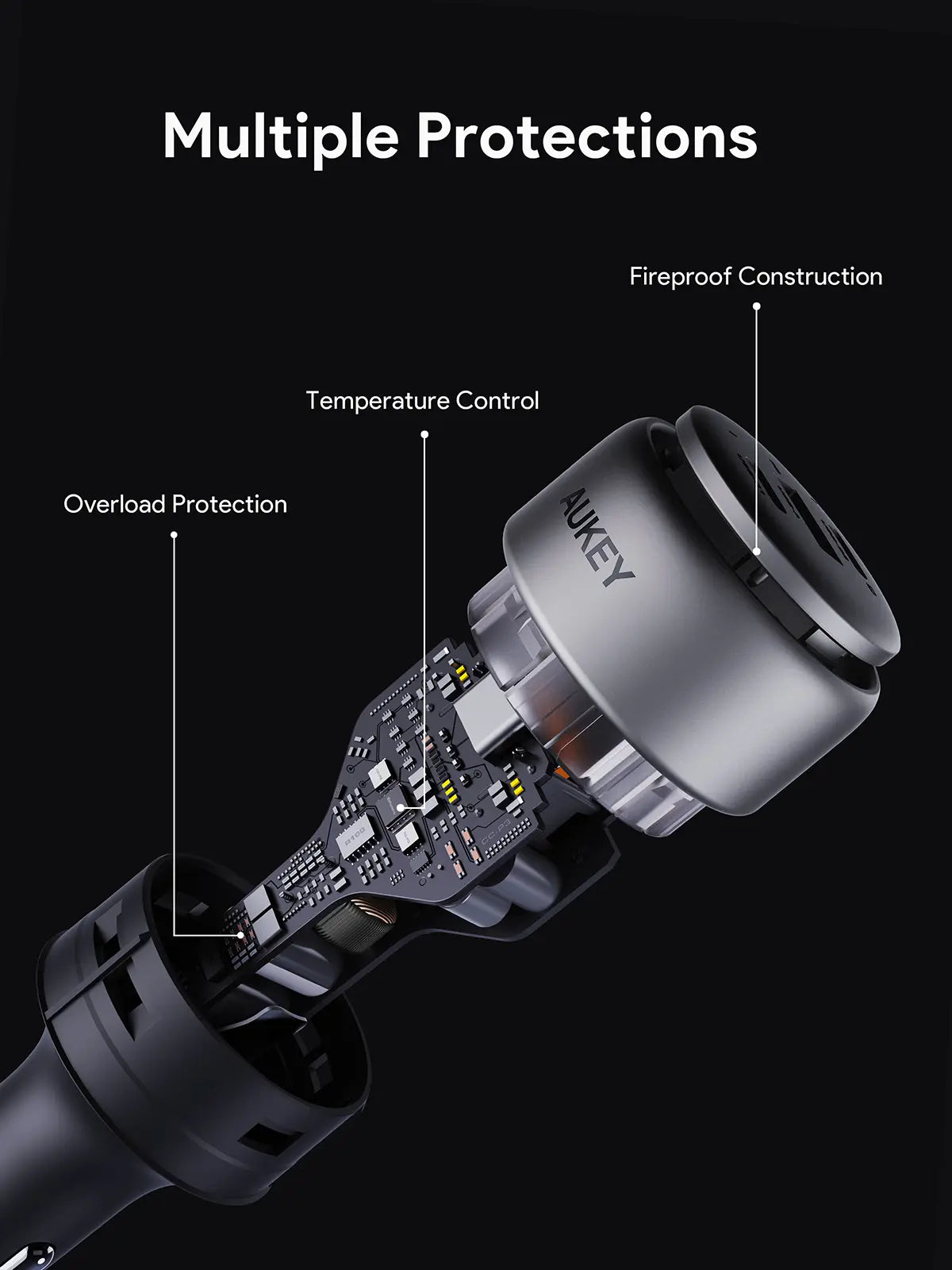 Aukey Pathfinder Mix 3 66W Fast Charging Car Charger (CC-P1) Tristar Online