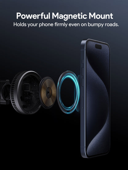 Aukey MagFusion Dash Pro Qi2 Magnetic Fast Wireless Charging Phone Mount with Active Cooling (HD-MC13A) Tristar Online
