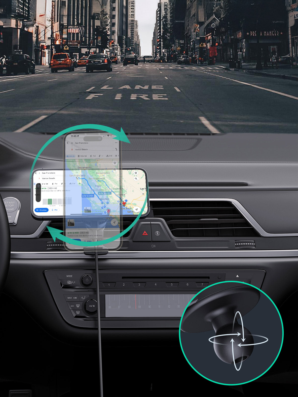 Aukey MagFusion Dash Pro Qi2 Magnetic Fast Wireless Charging Phone Mount with Active Cooling (HD-MC13A) Tristar Online