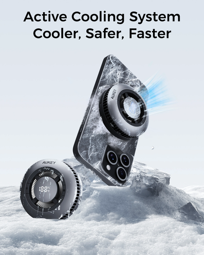 Aukey Magfusion GameFrost Magnetic Wireless Charger with Active Cooling (LC-G10) Tristar Online