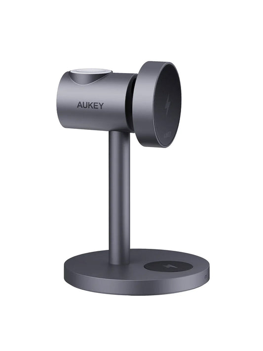 Aukey MagFusion 3-in-1 Qi2 Magnetic Fast Wireless Charging Station (LC-MC311) Tristar Online