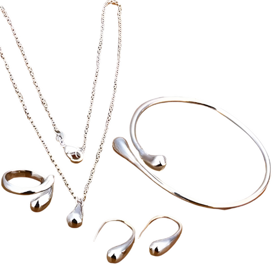 Women's Silver Needle Jewelry Set (4 pcs) Tristar Online