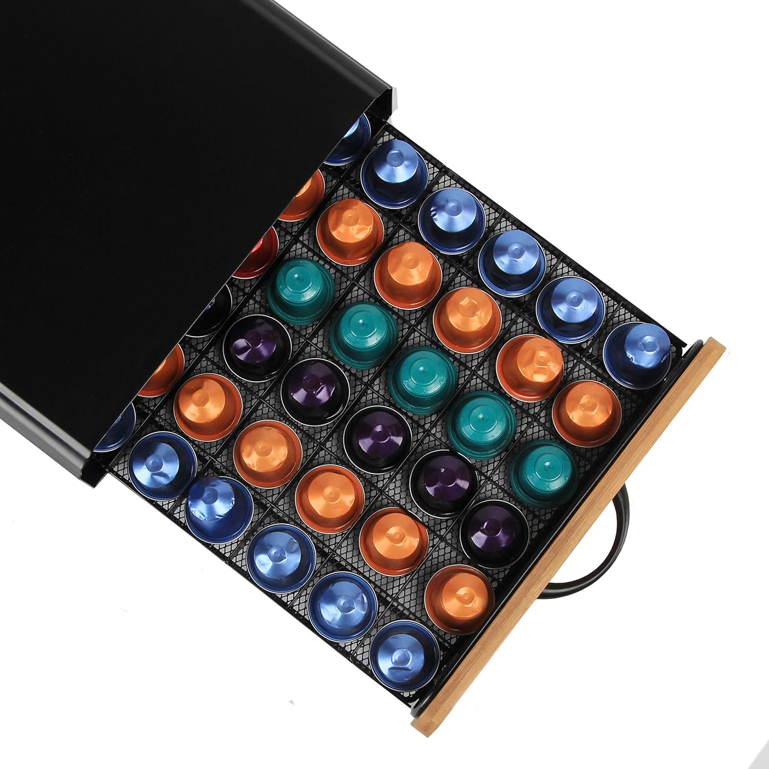 CARLA HOME Coffee Pods Holder Storage Drawer Compatible with 60 Nespresso Pods for Kitchen Storage & Organisation (Natural) Tristar Online