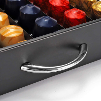 CARLA HOME Coffee Pods Holder Storage Drawer Compatible with 60 Nespresso Pods for Kitchen Storage & Organisation (Black) Tristar Online