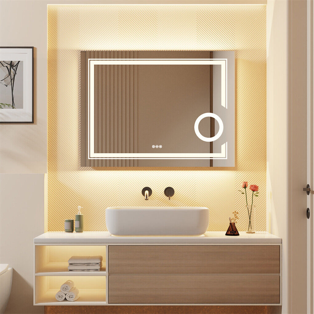 600x800mm LED Bathroom Mirror with Magnification Anti-fog Tristar Online