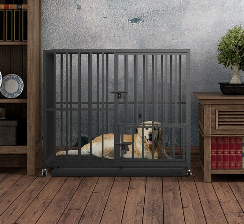 38 Heavy Duty Dog Cage Large XL XXL Pet Kennel on Wheels Tristar Online