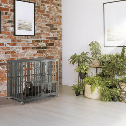 38 Heavy Duty Dog Cage Large XL XXL Pet Kennel on Wheels Tristar Online