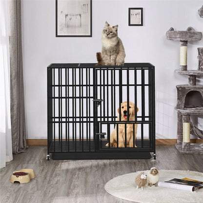 42 XL Heavy Duty Dog Cage Playpen Kennel w/ Wheels Tristar Online