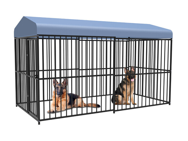 Pawhub Heavy Duty Dog Cage Black Metal Kennel Indoor Outdoor 3M Tristar Online