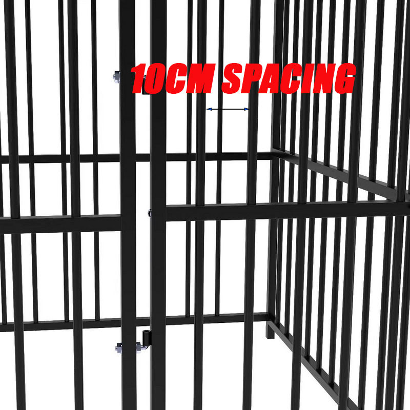 Pawhub Heavy Duty Dog Cage Black Metal Kennel Indoor Outdoor 3M Tristar Online