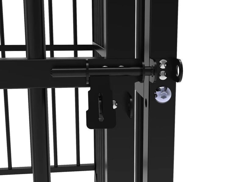 Pawhub Heavy Duty Dog Cage Black Metal Kennel Indoor Outdoor 3M Tristar Online