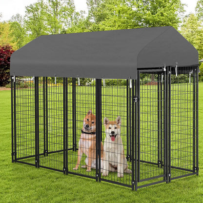 Large Outdoor Dog Kennel 250x120x165cm Pet Cage with Roof Tristar Online