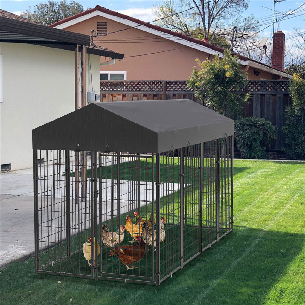 Large Outdoor Dog Kennel 250x120x165cm Pet Cage with Roof Tristar Online