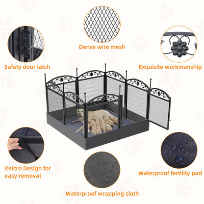 HeavyDuty Metal Dog Playpen w/ Waterproof Border Tristar Online