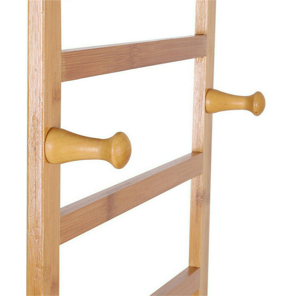 3-Tier Wooden Clothes Rack Rolling Garment Stand w/ Hooks Tristar Online