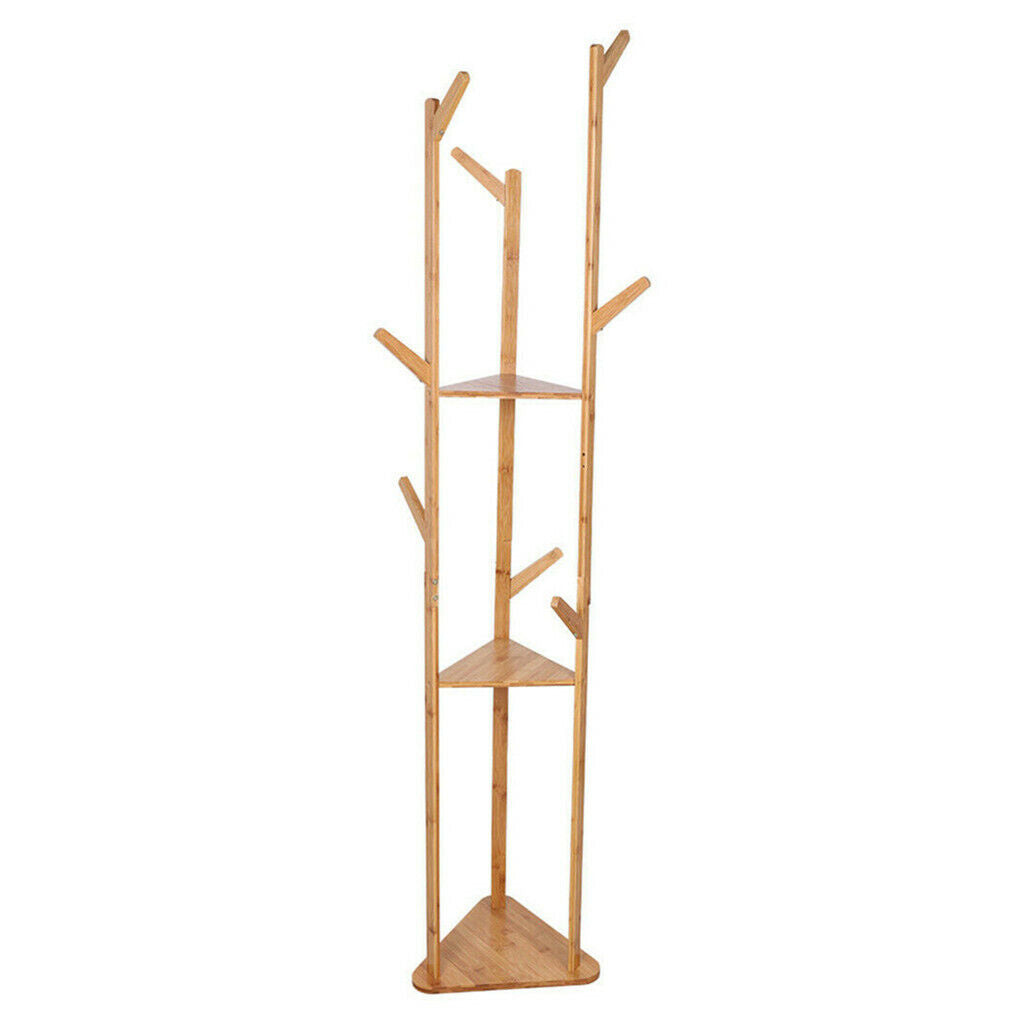 Bamboo Coat Rack Stand with Umbrella Holder - Hanging Storage Tristar Online