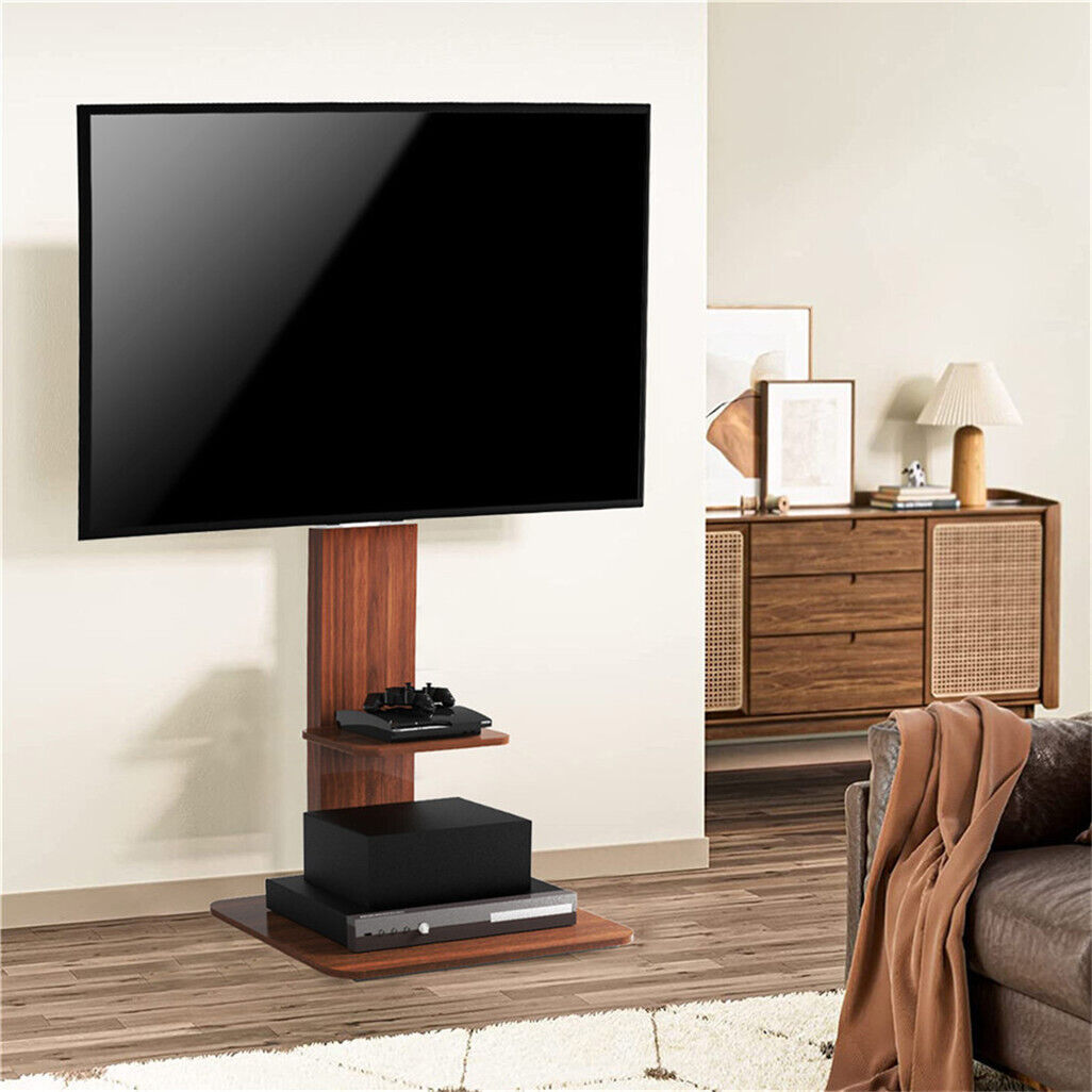Heavy Duty TV Floor Stand Adjustable Mount 65 Black Brown Tristar Online