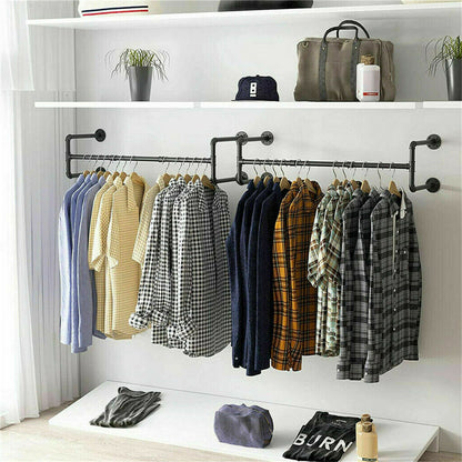Iron Wall Mounted Clothes Rack with Shelf Garment Display Tristar Online