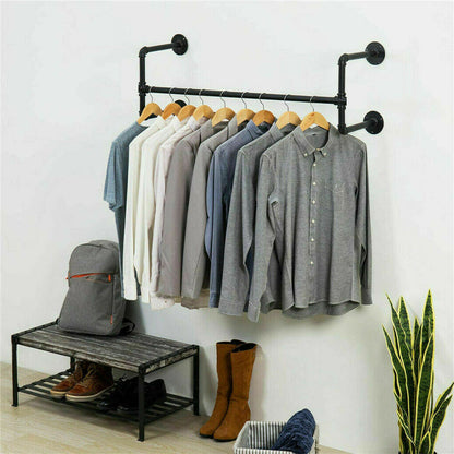 Iron Wall Mounted Clothes Rack with Shelf Garment Display Tristar Online