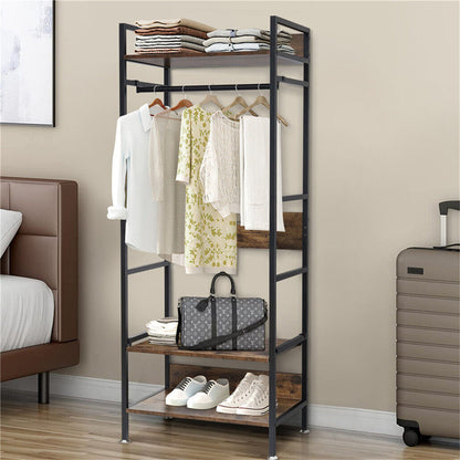 Metal Garment Rack Coat Stand MDF & Iron Organizer Tristar Online