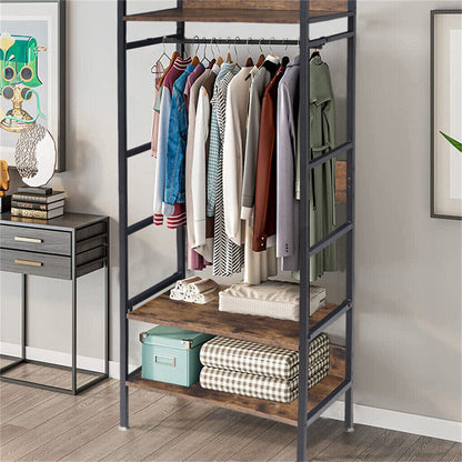 Metal Garment Rack Coat Stand MDF & Iron Organizer Tristar Online