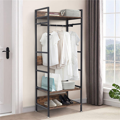 Metal Garment Rack Coat Stand MDF & Iron Organizer Tristar Online