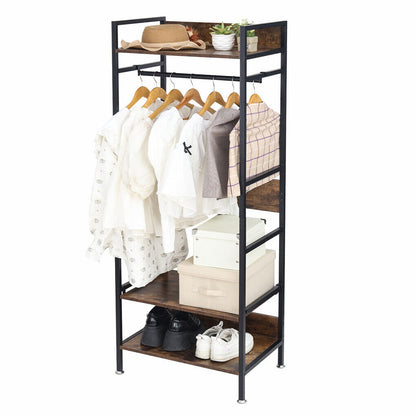 Metal Garment Rack Coat Stand MDF & Iron Organizer Tristar Online