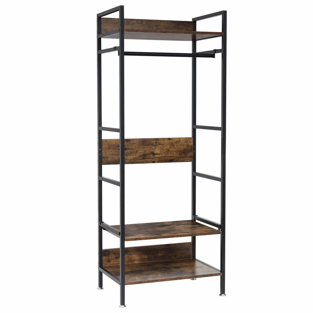 Metal Garment Rack Coat Stand MDF & Iron Organizer Tristar Online