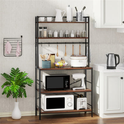 5-Tier Baker's Rack Microwave Stand Storage Shelf 84.5cm Tristar Online