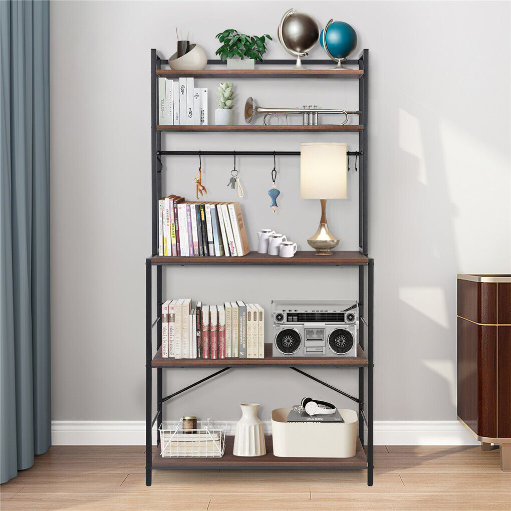 5-Tier Baker's Rack Microwave Stand Storage Shelf 84.5cm Tristar Online