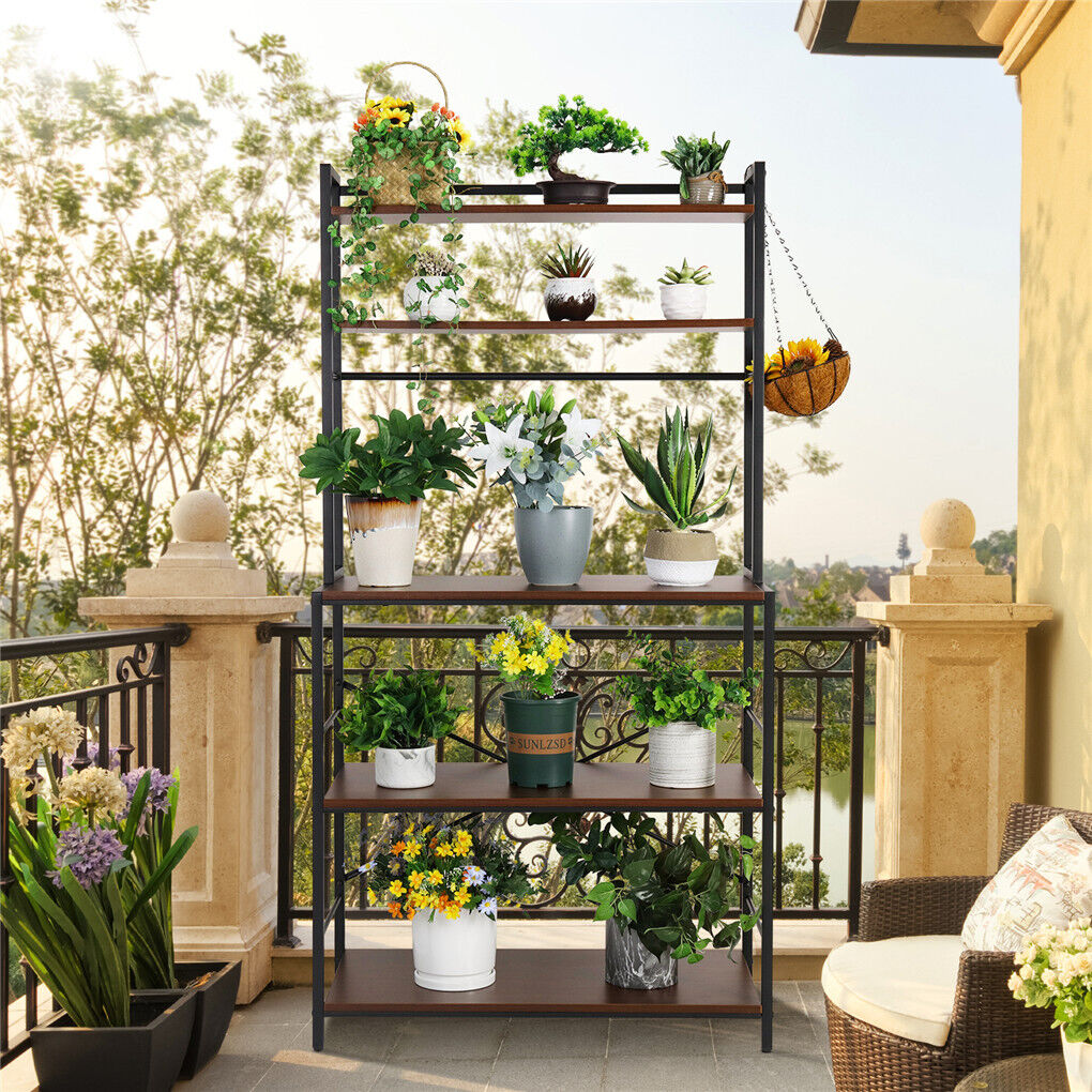 5-Tier Baker's Rack Microwave Stand Storage Shelf 84.5cm Tristar Online