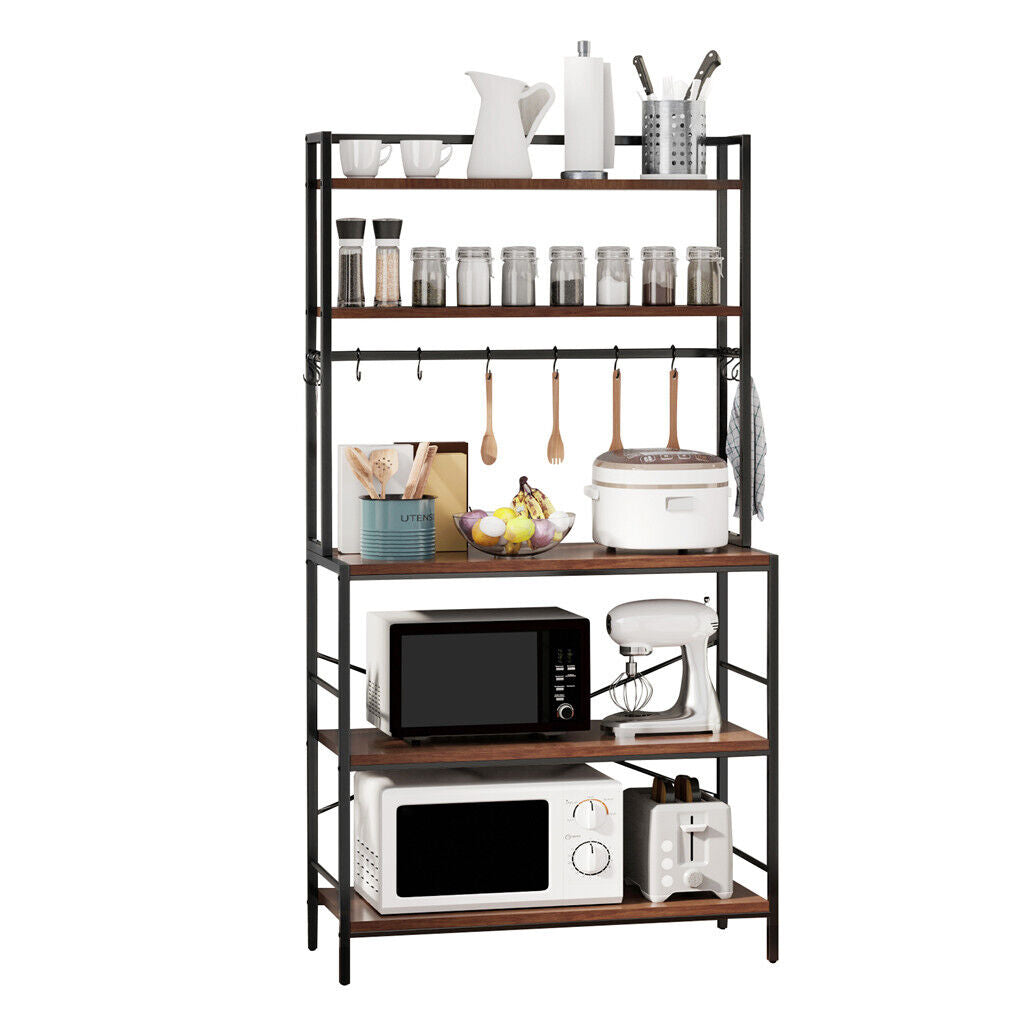 5-Tier Baker's Rack Microwave Stand Storage Shelf 84.5cm Tristar Online