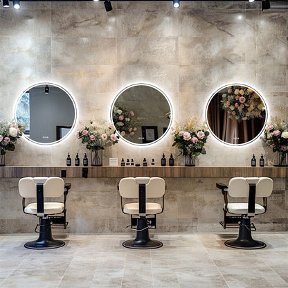 80cm LED Bathroom Mirror Anti-fog Circle Backlit HD Tristar Online