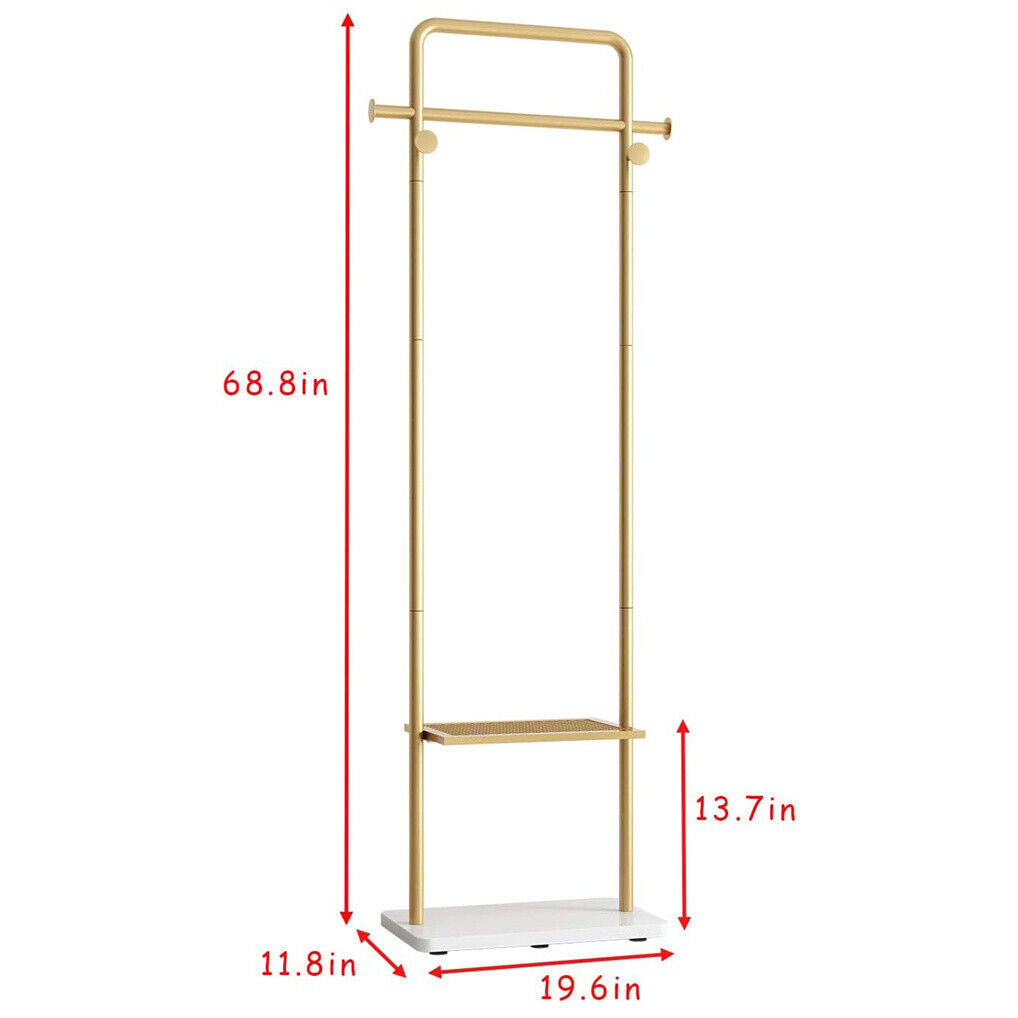 Gold Metal Coat Rack Stand Granite Base Hall Tree Tristar Online