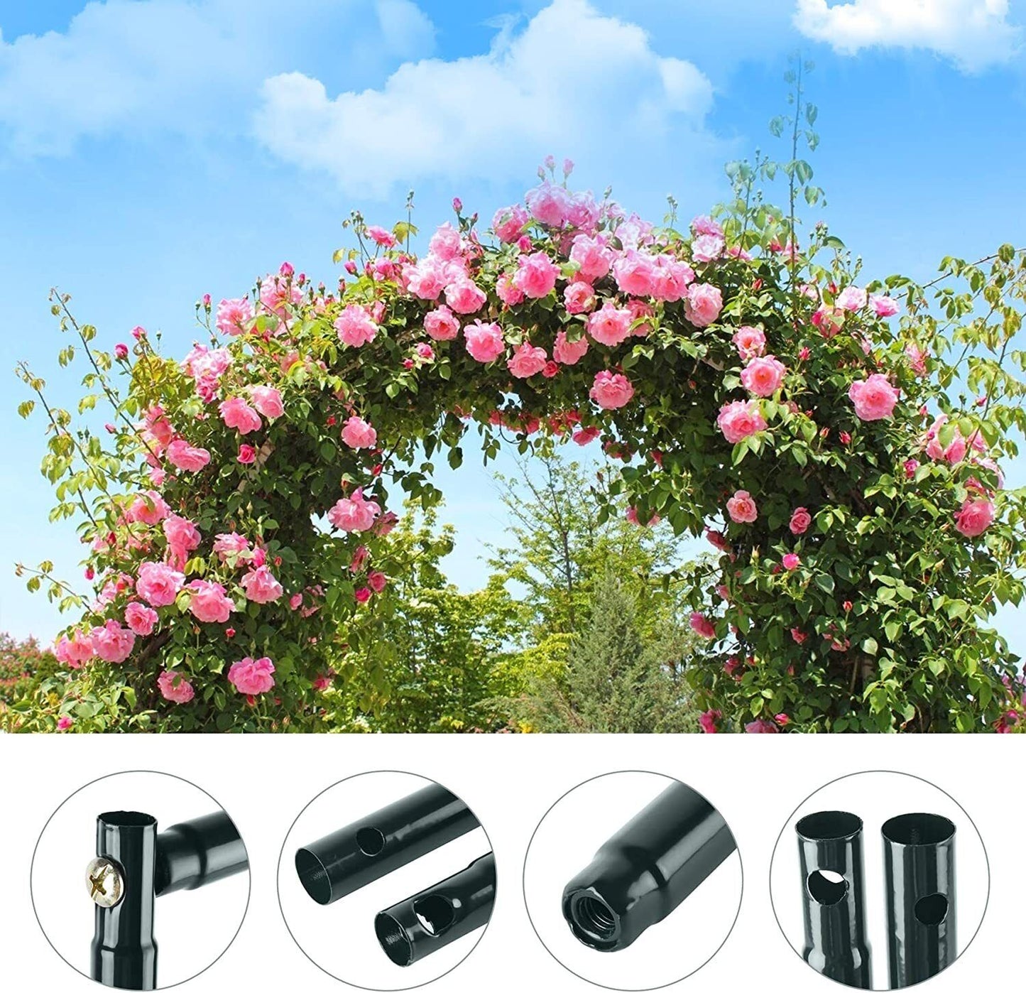 Metal Garden Arch Trellis Iron Plant Support Outdoor Climbing Tristar Online