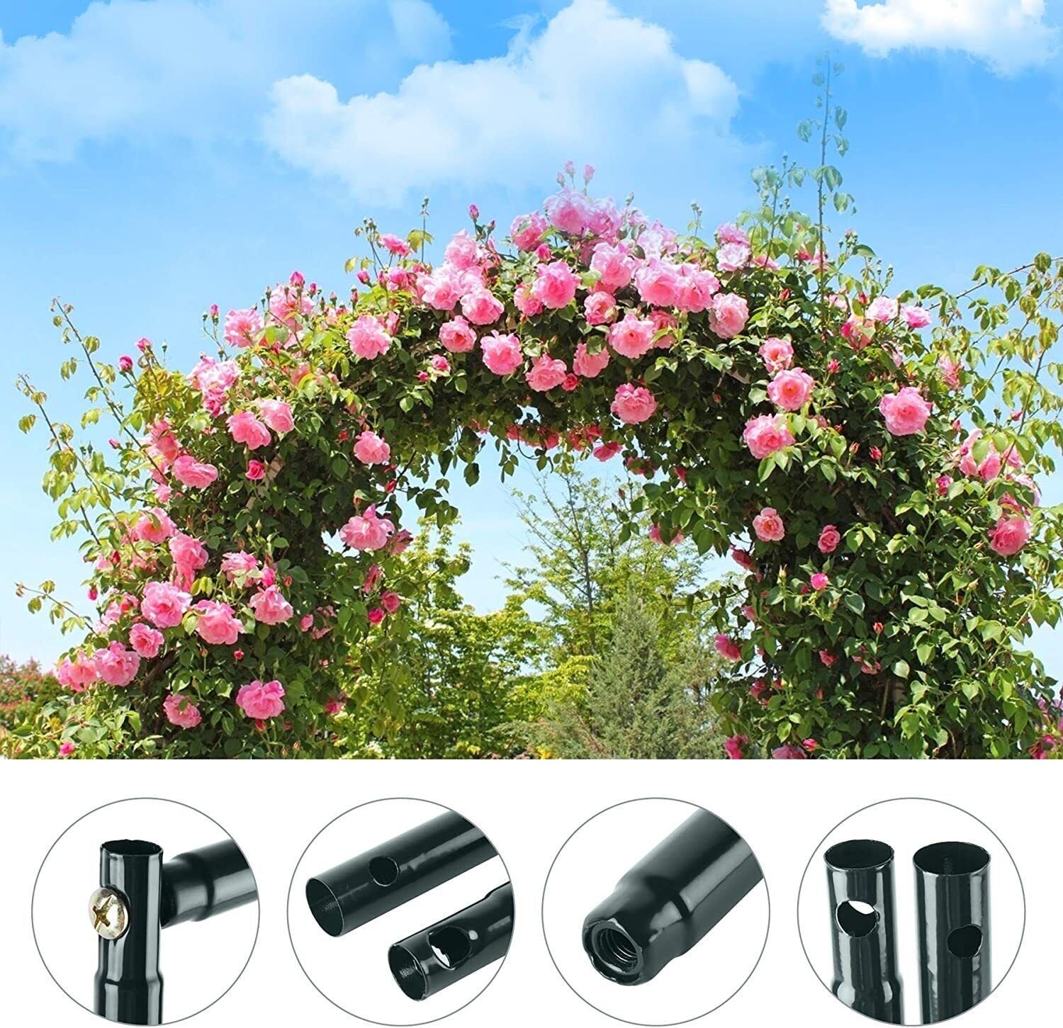 Metal Garden Arch Trellis Iron Plant Support Outdoor Climbing Tristar Online