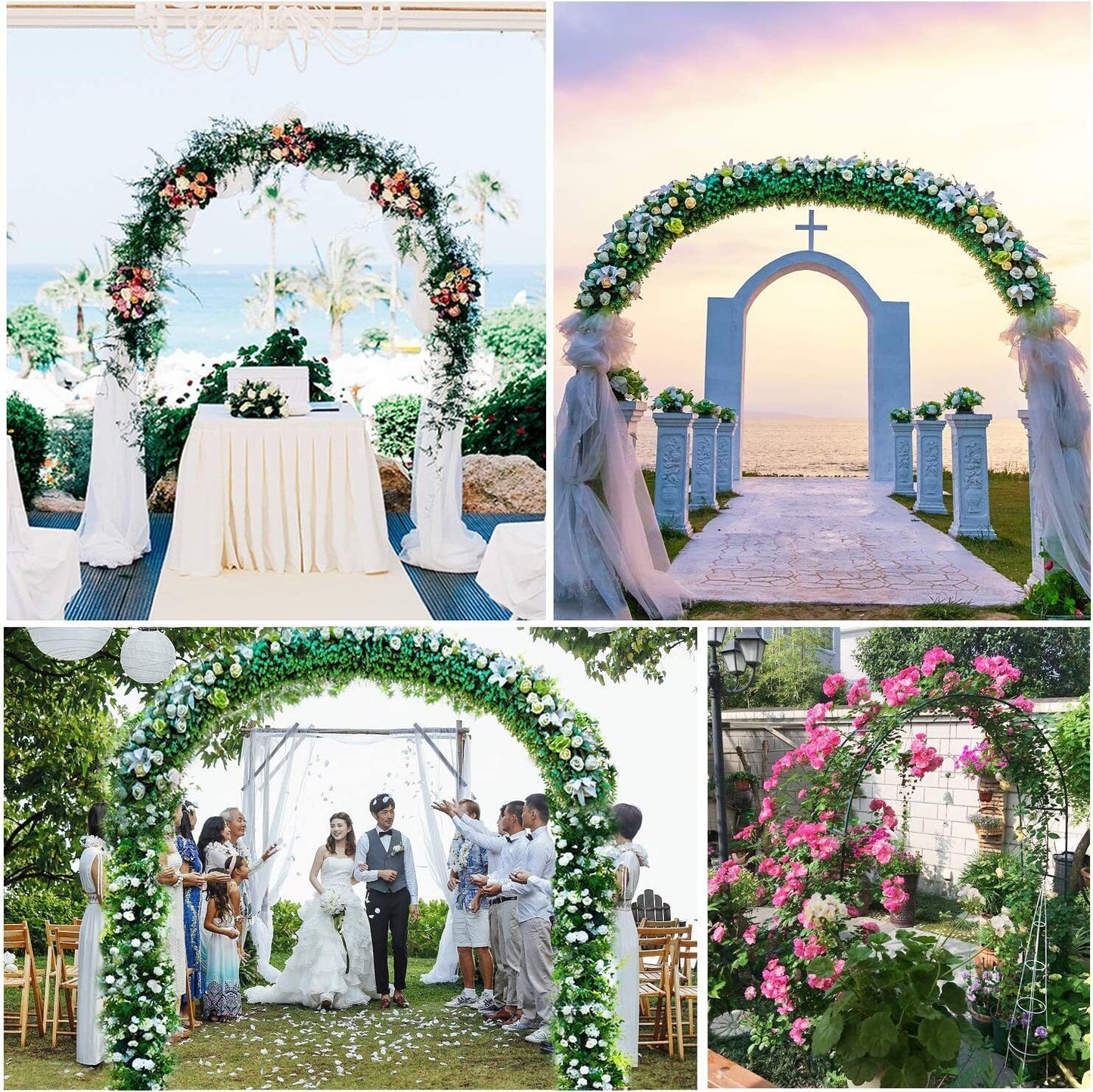 Metal Garden Arch Trellis Iron Plant Support Outdoor Climbing Tristar Online