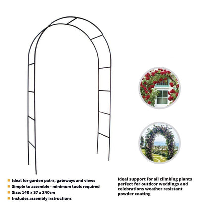 Metal Garden Arch Trellis Iron Plant Support Outdoor Climbing Tristar Online