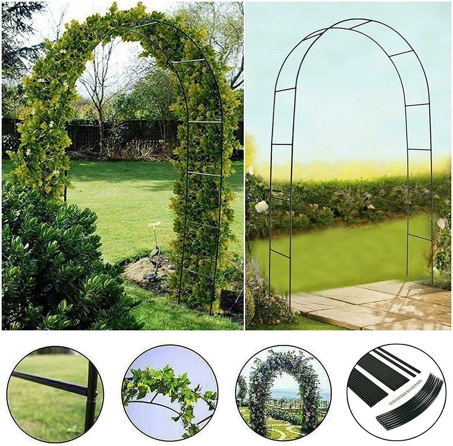 Metal Garden Arch Trellis Iron Plant Support Outdoor Climbing Tristar Online